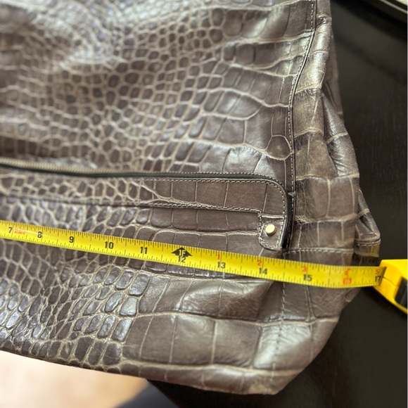 Lederer Paris embossed leather handbag in Grey. - Picture 11 of 11